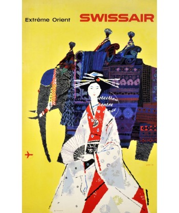 SWISSAIR EXTRêME ORIENT Rfnni-POSTER/REPRODUCTION d1 AFFICHE VINTAGE acheter en ligne