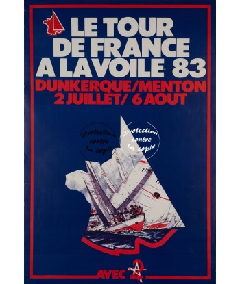 SPORT TOUR FRANCE VOILE 1983 Rfsjf-POSTER/REPRODUCTION d1 AFFICHE VINTAGE du meilleur 