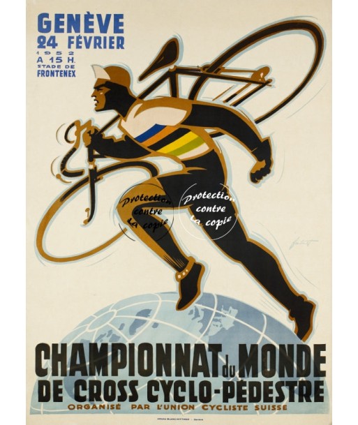 VéLO GENèVE CROSS CYCLO 1952 Rfvzc-POSTER/REPRODUCTION d1 AFFICHE VINTAGE chez Cornerstreet bien 