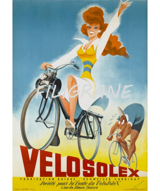 VéLOSOLEX SOLEX Rduf-POSTER/REPRODUCTION d1 AFFICHE VINTAGE de France