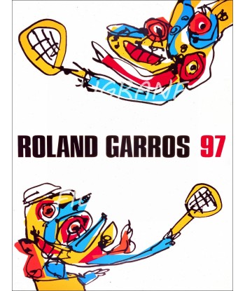 Roland GARROS 1997 - BELLE AFFICHE ORIGINALE 57x75cm NEUVE sans défauts store