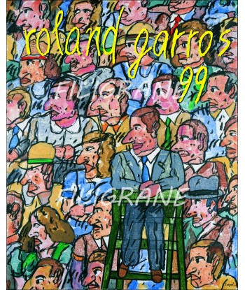 Roland GARROS 1999 TENNIS - BELLE AFFICHE ORIGINALE 57x75cm NEUVE sans défauts france