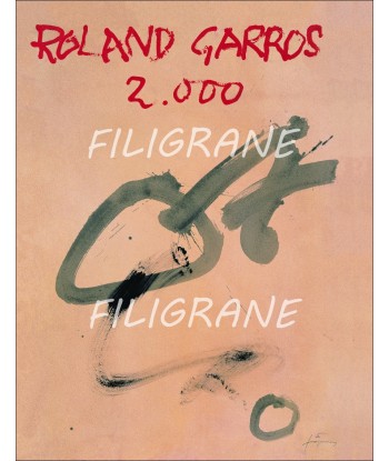 Roland GARROS 2000 TENNIS - BELLE AFFICHE ORIGINALE 57x75cm NEUVE sans défauts les ligaments