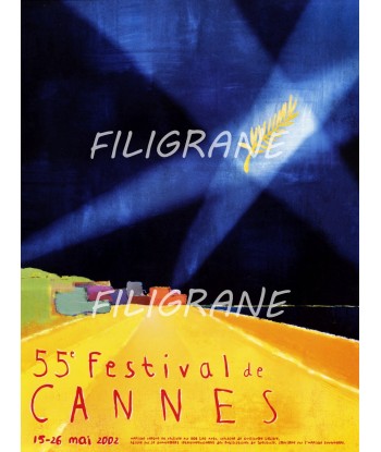 Festival de Cannes 2002 - Belle Affiche Officielle Originale 60x80cm Etat neuf Voir les baskets