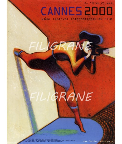 Festival de Cannes 2000 - Belle Affiche Officielle Originale 60x80cm Etat Neuf offre 