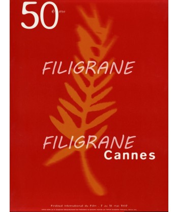 Festival de Cannes 1997 - Belle Affiche Officielle Originale 60x80cm Etat Neuf en linge