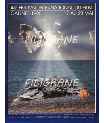 Festival de Cannes 1995 - Belle Affiche Officielle Originale 60x80cm Etat Neuf pas chere