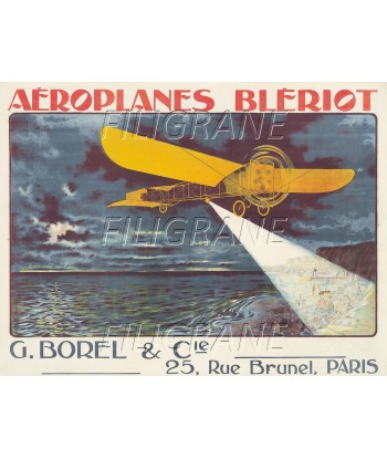 AéROPLANE BléRIOT AVION Rwbm-POSTER/REPRODUCTION d1 AFFICHE VINTAGE sur le site 