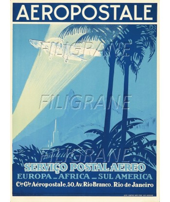 AEROPOSTALE AVION Rsfw-POSTER/REPRODUCTION d1 AFFICHE VINTAGE Pour