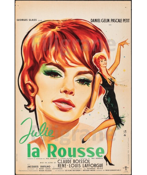 JULIE la ROUSSE FILM Rmgq-POSTER/REPRODUCTION d1 AFFICHE VINTAGE chez Cornerstreet bien 