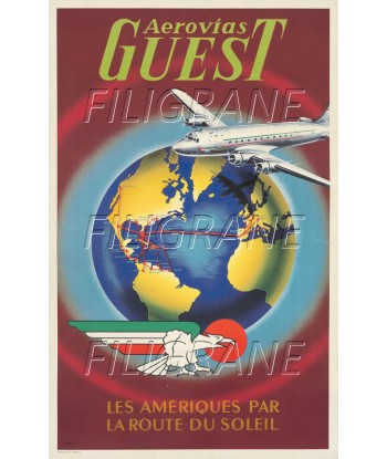 AEROVIAS GUEST AVION Rhmz-POSTER/REPRODUCTION d1 AFFICHE VINTAGE meilleur choix