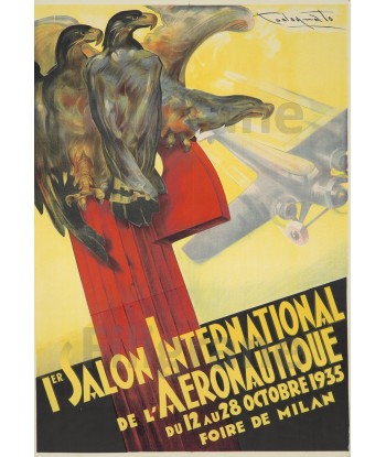 AIRLINES: 1935 SALON AéRONAUTIQUE:POSTER/REPRODUCTION d1 AFFICHE VINTAGE Véritable concentré