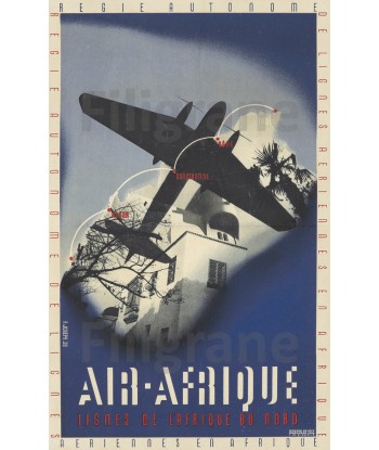 AIRLINES: AIR AFRIQUE Réf1013:POSTER/REPRODUCTION d1 AFFICHE VINTAGE Economisez 