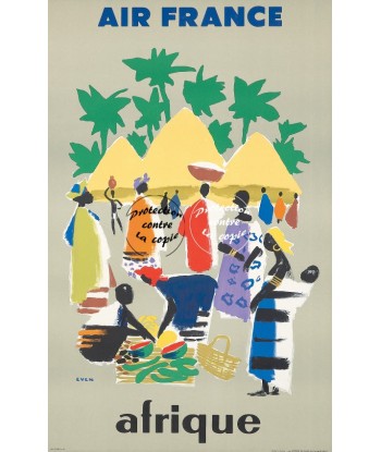 AIRLINES AFRIQUE Rf25-POSTER/REPRODUCTION d1 AFFICHE VINTAGE à prix réduit toute l'année