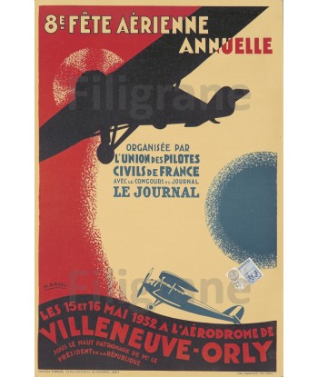 AIRLINES  FÊTE 1932 VILLENEUVE-ORLY POSTER*POSTER/REPRO d1 AFFICHE VINTAGE sélection de produits