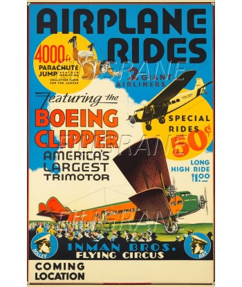 BOEING CLIPPER AVION Rkja-POSTER/REPRODUCTION d1 AFFICHE VINTAGE de pas cher