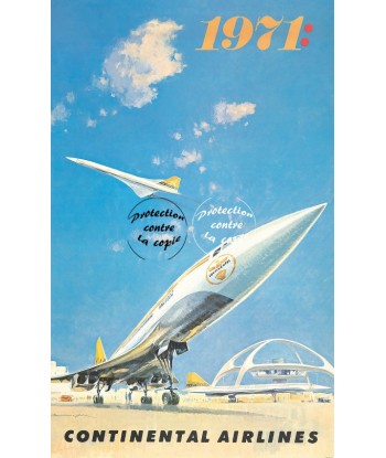 CONTINENTAL AIRLINES Rf31-POSTER/REPRODUCTION d1 AFFICHE VINTAGE l'achat 