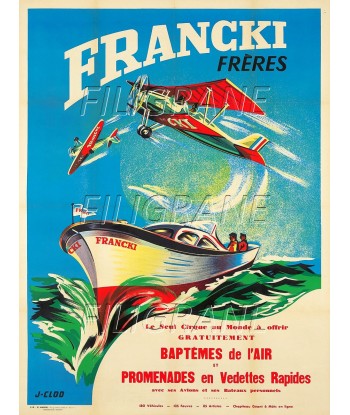 FRANCKI CIRQUE AVION BATEAU Rzjm-POSTER/REPRODUCTION d1 AFFICHE VINTAGE ouvre sa boutique