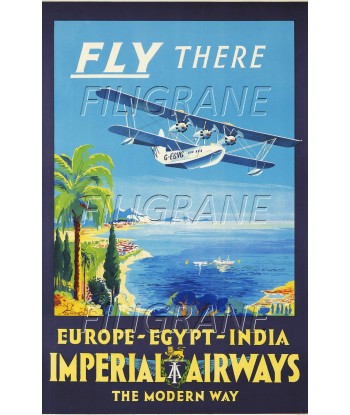 IMPERIAL AIRWAYS AVION Rggg-POSTER/REPRODUCTION d1 AFFICHE VINTAGE de technologie