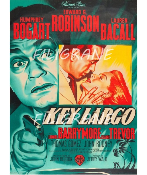 KEY LARGO FILM Rlgo-POSTER/REPRODUCTION d1 AFFICHE VINTAGE Les magasins à Paris