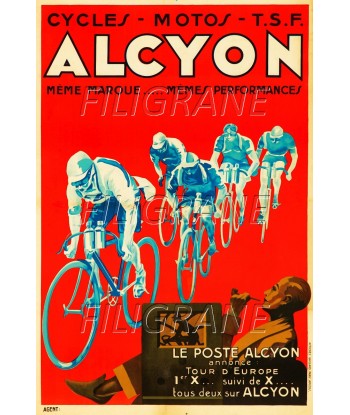 ALCYON VéLO/CYCLES Rieb-POSTER/REPRODUCTION d1 AFFICHE VINTAGE pas cher chine