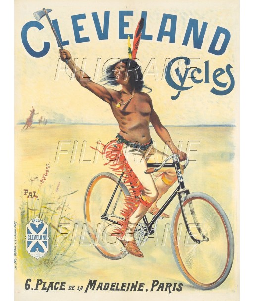 CLEVELAND VéLO/CYCLES Rtww-POSTER/REPRODUCTION d1 AFFICHE VINTAGE Pour