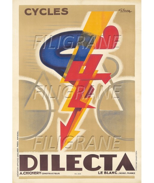 DILECTA VéLO/CYCLES Rrac-POSTER/REPRODUCTION d1 AFFICHE VINTAGE livraison gratuite