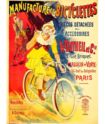 DUTHEIL VéLO/CYCLES Rknm-POSTER/REPRODUCTION d1 AFFICHE VINTAGE Paris Déstockage Promo