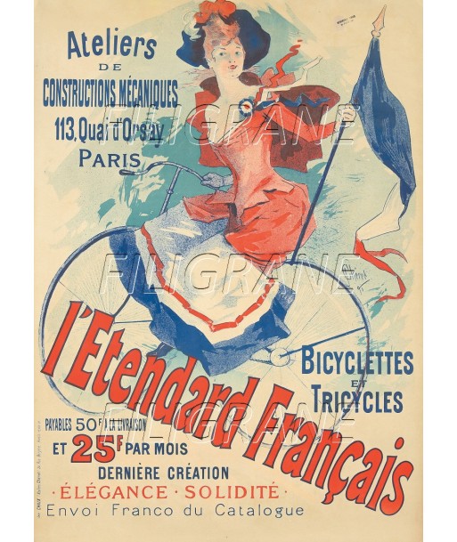 éTENDARD FRANçAIS VéLO Ralp-POSTER/REPRODUCTION d1 AFFICHE VINTAGE shop