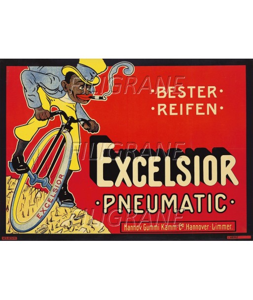 EXCELSIOR PNEU VéLO Roay-POSTER/REPRODUCTION d1 AFFICHE VINTAGE Jusqu'à 80% De Réduction