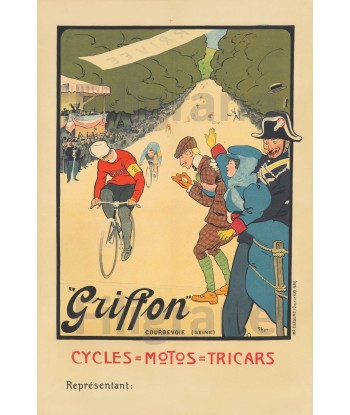 GRIFFON VéLO/CYCLES Rmpf-POSTER/REPRODUCTION d1 AFFICHE VINTAGE Les magasins à Paris et en Île-de-France