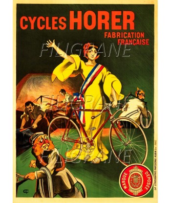 HORER VéLO/CYCLES Rfdg-POSTER/REPRODUCTION d1 AFFICHE VINTAGE rembourrage situé sous