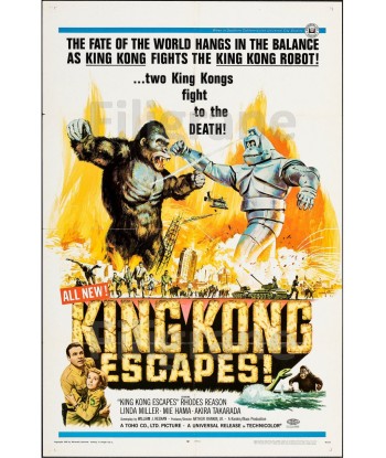 KING KONG ESCAPES FILM Rxvj-POSTER/REPRODUCTION d1 AFFICHE VINTAGE plus qu'un jeu 