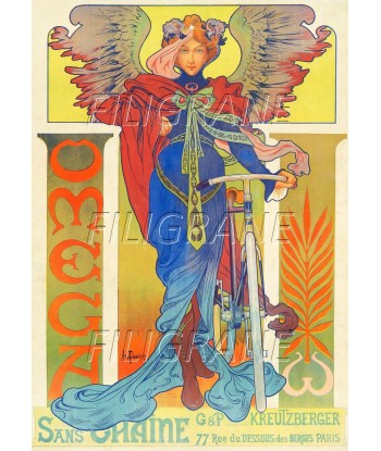 OMEGA VéLO/CYCLES Rktu-POSTER/REPRODUCTION d1 AFFICHE VINTAGE Les magasins à Paris et en Île-de-France