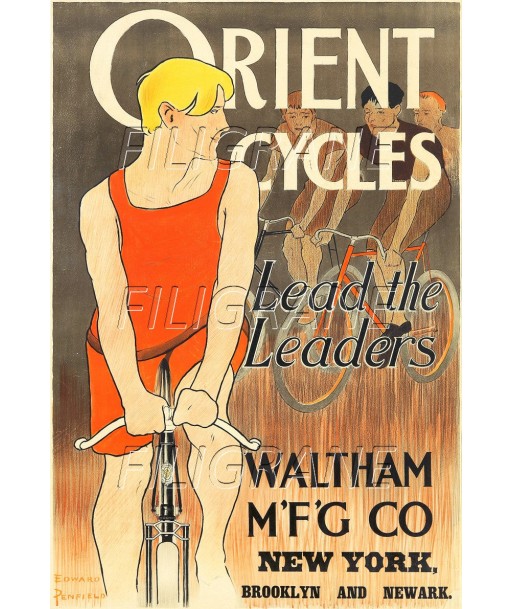 ORIENT CYCLES VéLO/CYCLES Rkmh-POSTER/REPRODUCTION d1 AFFICHE VINTAGE de France