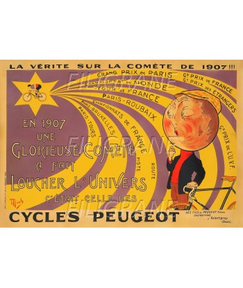 PEUGEOT VéLO/CYCLES Ryci-POSTER/REPRODUCTION d1 AFFICHE VINTAGE de pas cher