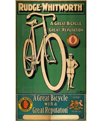 RUDGE WHITWORTH VéLO/CYCLES Ro-POSTER/REPRODUCTION d1 AFFICHE VINTAGE Véritable concentré