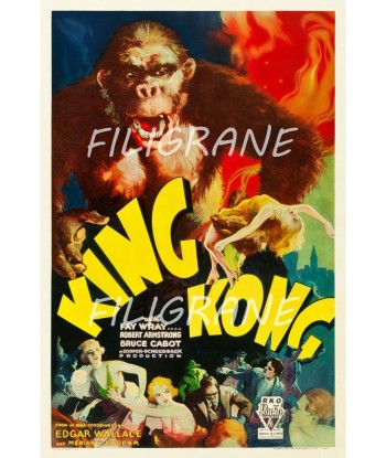 KING KONG FILM Rdnk-POSTER/REPRODUCTION d1 AFFICHE VINTAGE du meilleur 