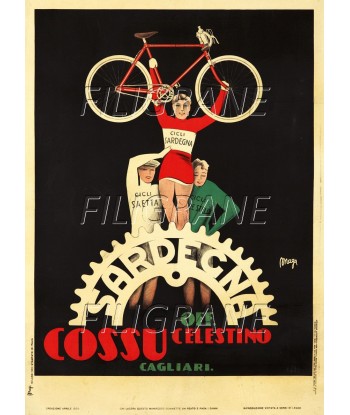 SARDEGNA VéLO/CYCLES Rkmx-POSTER/REPRODUCTION d1 AFFICHE VINTAGE outlet