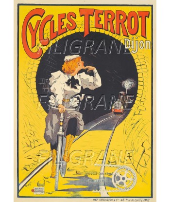 TERROT VéLO/CYCLES Rtua-POSTER/REPRODUCTION d1 AFFICHE VINTAGE une grave pollution 