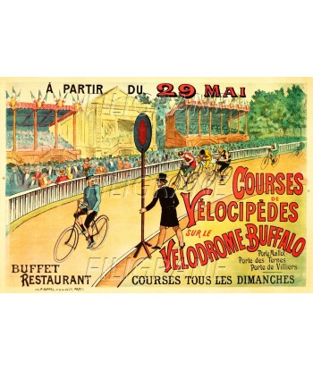 VéLODROME BUFFALO COURSE Rqwh-POSTER/REPRODUCTION d1 AFFICHE VINTAGE commande en ligne