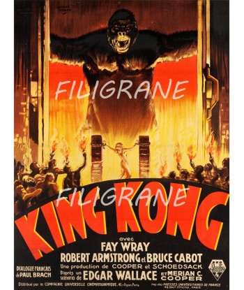 KING KONG FILM Rjfe-POSTER/REPRODUCTION d1 AFFICHE VINTAGE basket pas cher