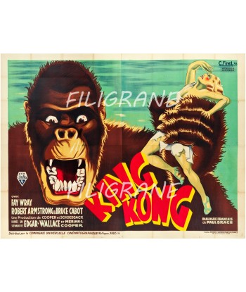 KING KONG FILM Rjgb-POSTER/REPRODUCTION d1 AFFICHE VINTAGE la livraison gratuite