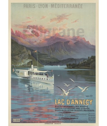 LAC ANNECY BATEAU Rkiq-POSTER/REPRODUCTION d1 AFFICHE VINTAGE 50% de réduction en Octobre 2024