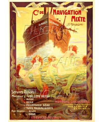 LA MARSA BATEAU Rnht-POSTER/REPRODUCTION d1 AFFICHE VINTAGE le concept de la Pate a emporter 