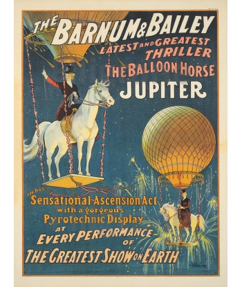 CIRQUE: BARNUM & BAILEY Réf023:POSTER/REPRODUCTION d1 AFFICHE VINTAGE de pas cher