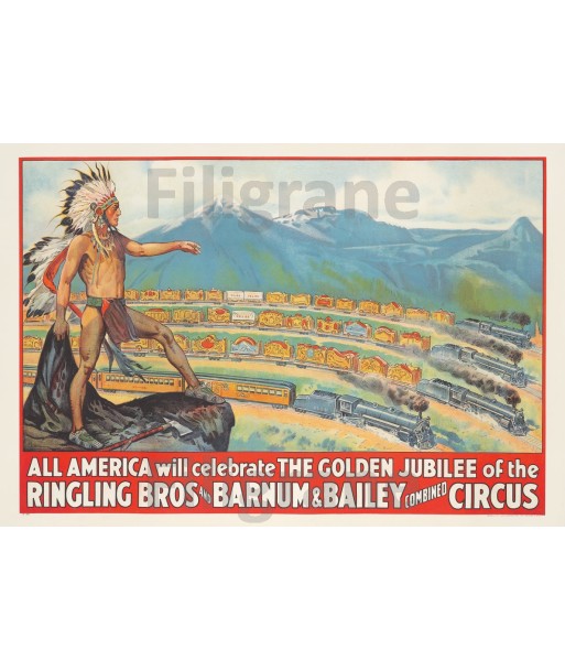 CIRQUE: BARNUM & BAILEY Réf252:POSTER/REPRODUCTION d1 AFFICHE VINTAGE En savoir plus