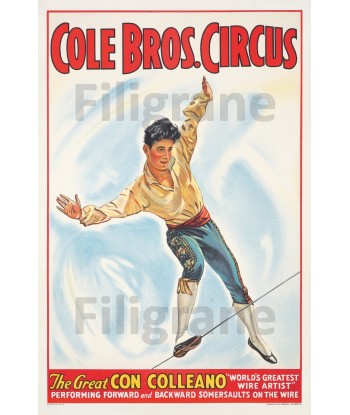 CIRQUE: COLE BROS CIRCUS Réf187:POSTER/REPRODUCTION d1 AFFICHE VINTAGE france