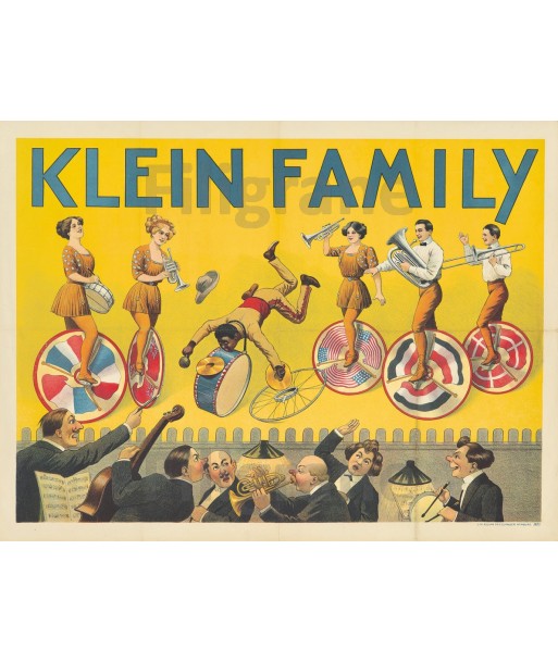 CIRQUE: KLEIN FAMILY Réf236:POSTER/REPRODUCTION d1 AFFICHE VINTAGE rembourrage situé sous