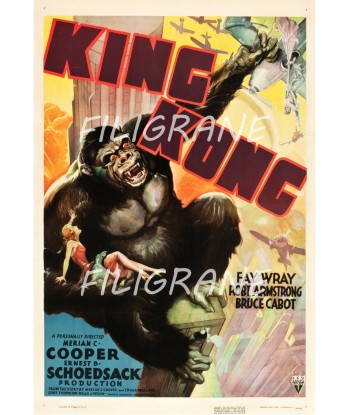 KING KONG FILM Rpzi-POSTER/REPRODUCTION d1 AFFICHE VINTAGE du meilleur 